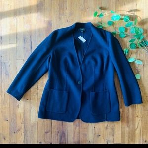 Talbots Navy Single-Button Blazer